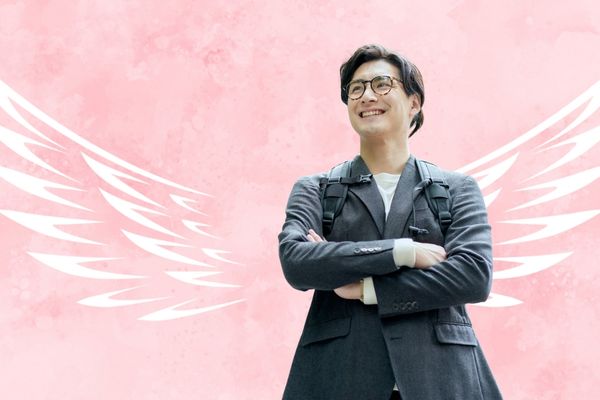 自信満々な男